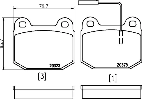 Handler.Part Brake pad set, disc brake TEXTAR 2037301 1