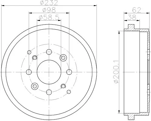 Handler.Part Brake drum TEXTAR 94013900 1