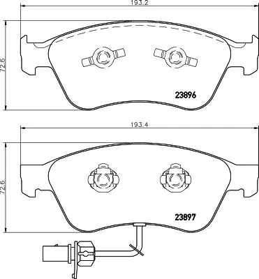 Handler.Part Brake pad set, disc brake TEXTAR 2388701 1