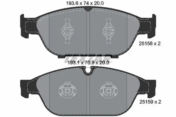 Handler.Part Brake pad set, disc brake TEXTAR 2515802 1