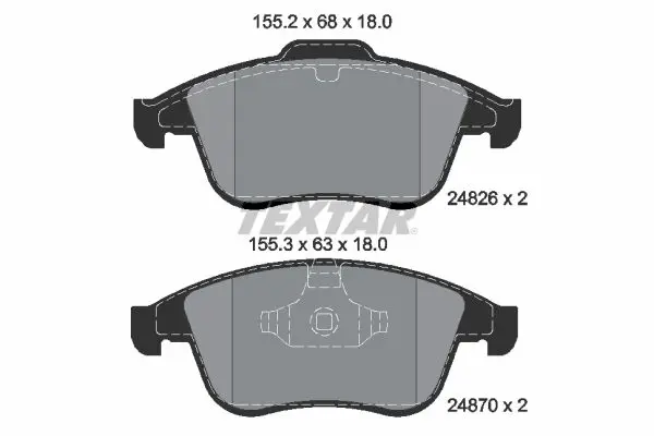 Handler.Part Brake pad set, disc brake TEXTAR 2482601 1