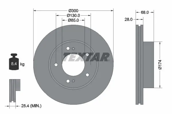 Handler.Part Brake disc TEXTAR 92203003 1