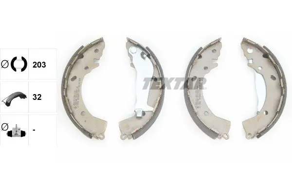 Handler.Part Brake shoe set TEXTAR 91072600 2