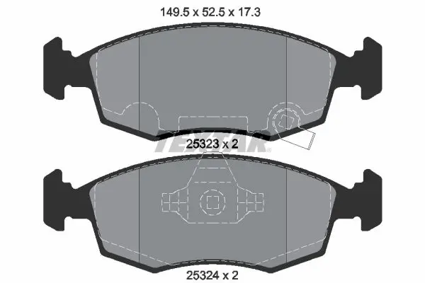 Handler.Part Brake pad set, disc brake TEXTAR 2532301 1