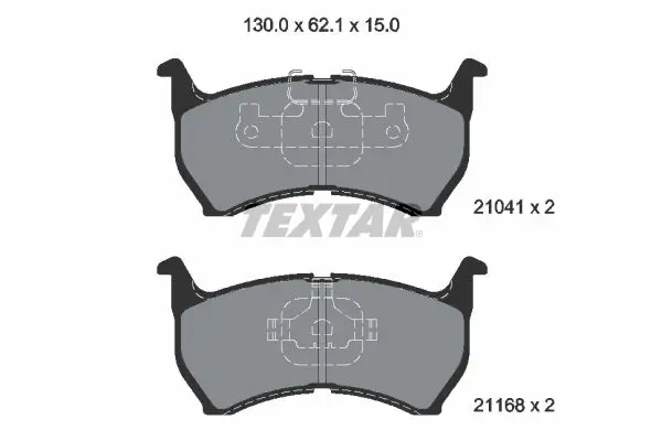 Handler.Part Brake pad set, disc brake TEXTAR 2104102 1