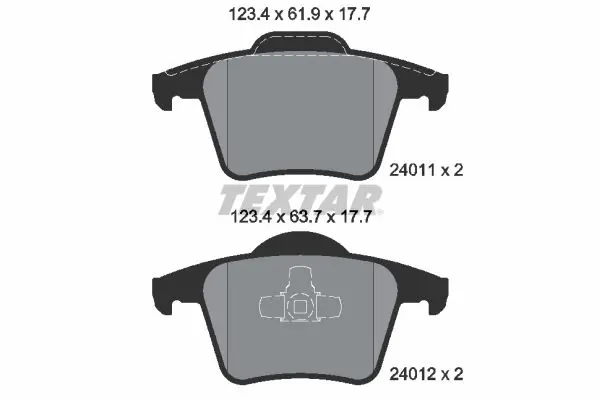 Handler.Part Brake pad set, disc brake TEXTAR 2401101 1