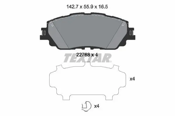 Handler.Part Brake lining kit, drum brake TEXTAR 1971302 1