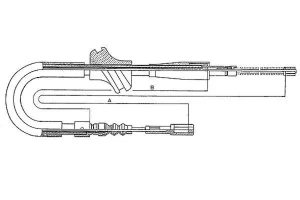 Handler.Part Cable, parking brake TEXTAR 44000900 1