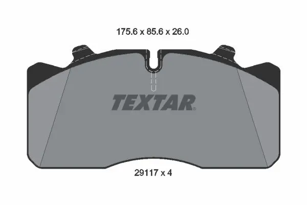 Handler.Part Brake pad set, disc brake TEXTAR 2911701 2