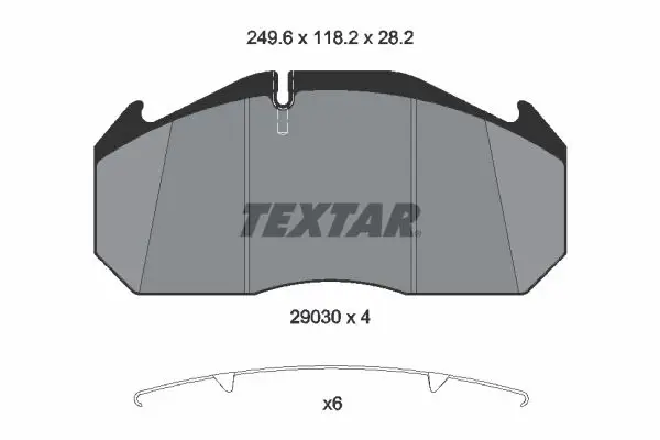 Handler.Part Brake pad set, disc brake TEXTAR 2903007 2