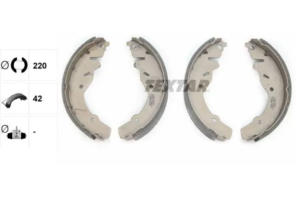 Handler.Part Brake shoe set TEXTAR 91064200 2