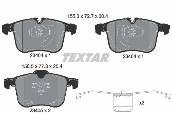 Handler.Part Brake pad set, disc brake TEXTAR 2340404 1