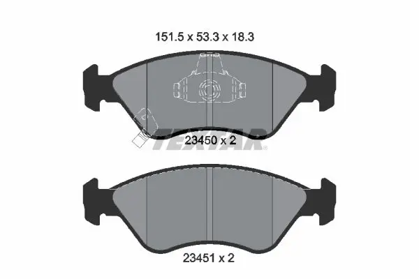 Handler.Part Brake pad set, disc brake TEXTAR 2345001 1