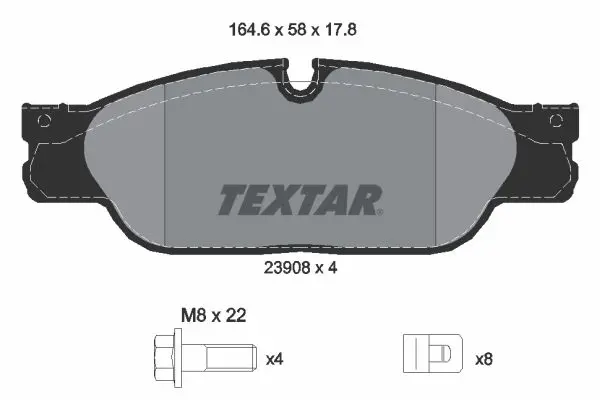 Handler.Part Brake pad set, disc brake TEXTAR 2390801 1