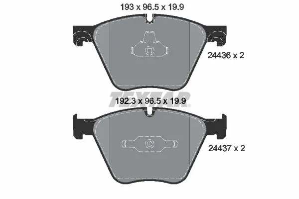 Handler.Part Brake pad set, disc brake TEXTAR 2443601 1