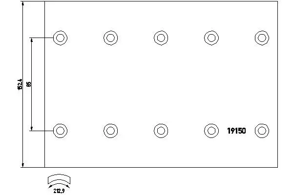 Handler.Part Brake lining kit, drum brake TEXTAR 1915002 1