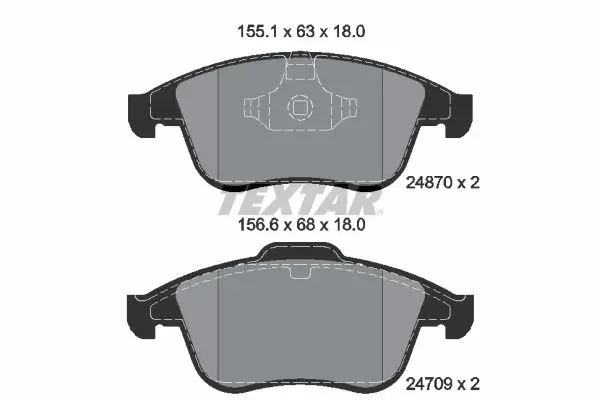 Handler.Part Brake pad set, disc brake TEXTAR 2487001 1