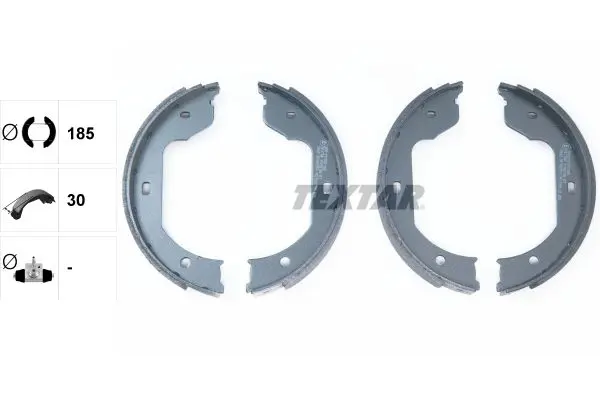 Handler.Part Brake shoe set, parking brake TEXTAR 91058700 2