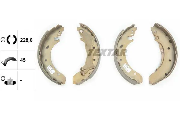 Handler.Part Brake shoe set TEXTAR 91046400 2