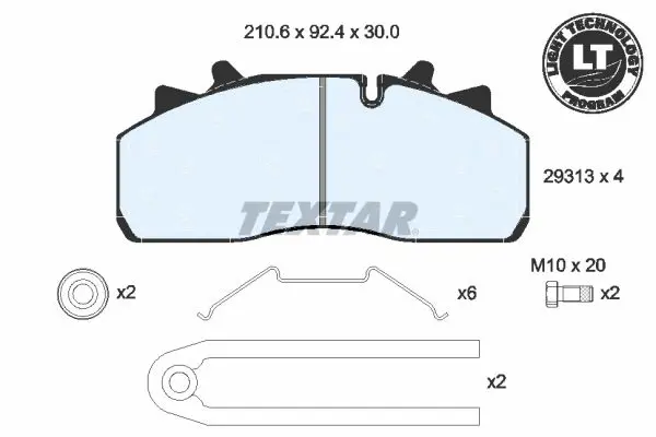 Handler.Part Brake pad set, disc brake TEXTAR 2931302 2