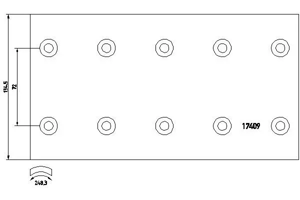 Handler.Part Brake lining, drum brake TEXTAR 17409 1