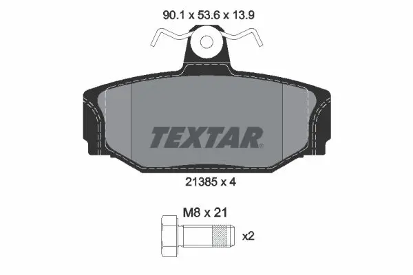 Handler.Part Brake pad set, disc brake TEXTAR 2138501 1