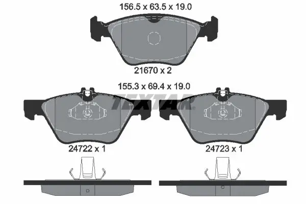 Handler.Part Brake pad set, disc brake TEXTAR 2472281 1