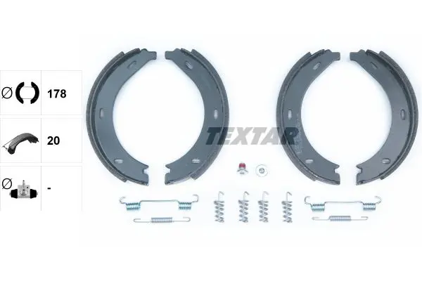 Handler.Part Brake shoe set, parking brake TEXTAR 91054600 2