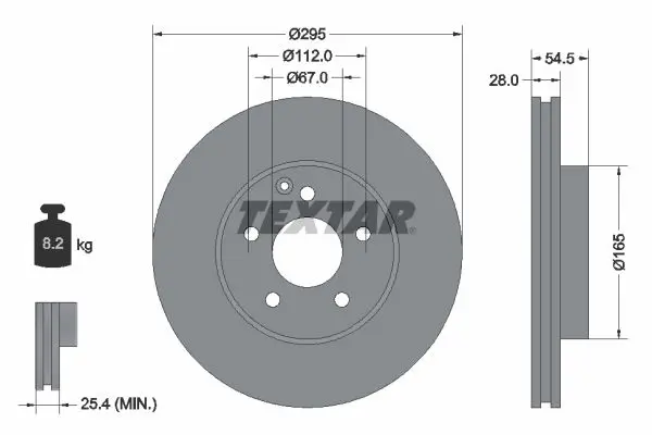 Handler.Part Brake disc TEXTAR 92115203 1