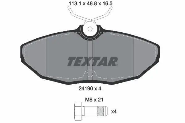 Handler.Part Brake pad set, disc brake TEXTAR 2419001 1