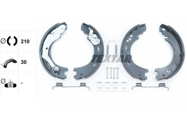 Handler.Part Brake shoe set, parking brake TEXTAR 91070900 1