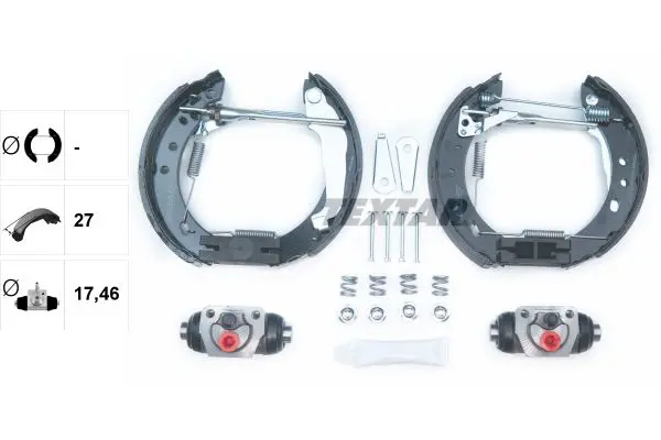 Handler.Part Brake shoe set TEXTAR 84047200 2