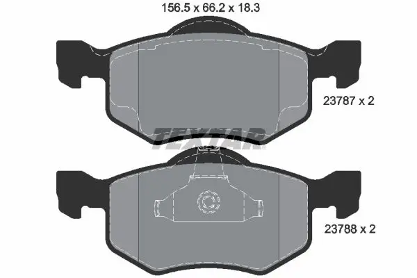 Handler.Part Brake pad set, disc brake TEXTAR 2378701 1