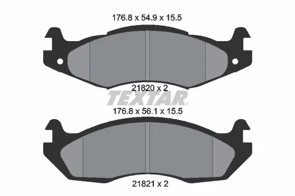 Handler.Part Brake pad set, disc brake TEXTAR 2182001 1