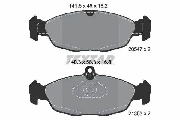 Handler.Part Brake pad set, disc brake TEXTAR 2054701 1