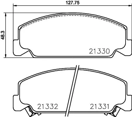 Handler.Part Brake pad set, disc brake TEXTAR 2133001 1