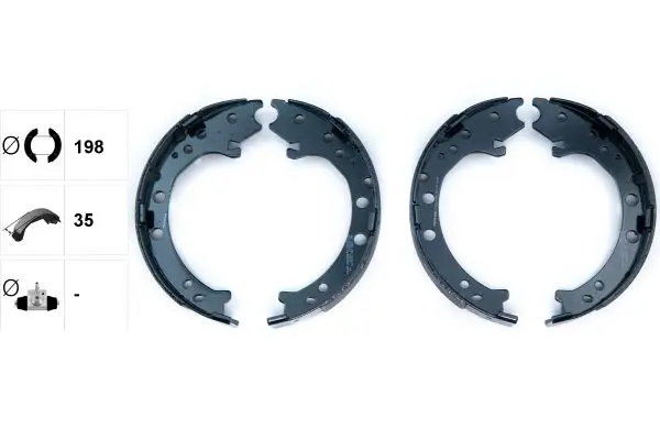 Handler.Part Brake shoe set, parking brake TEXTAR 91083100 2