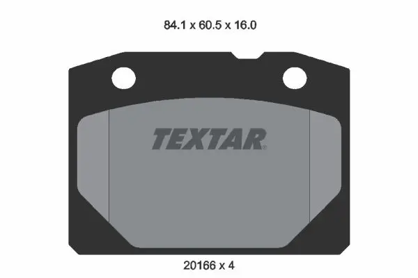 Handler.Part Brake pad set, disc brake TEXTAR 2016603 1