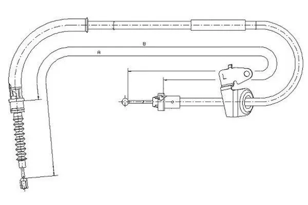 Handler.Part Cable, parking brake TEXTAR 44009100 1