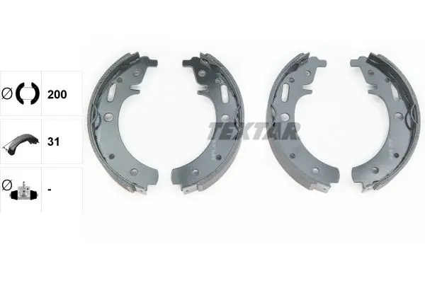 Handler.Part Brake shoe set TEXTAR 91042900 2