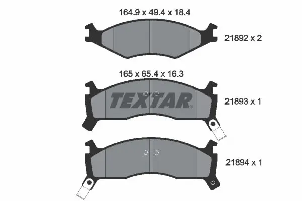 Handler.Part Brake pad set, disc brake TEXTAR 2189202 1