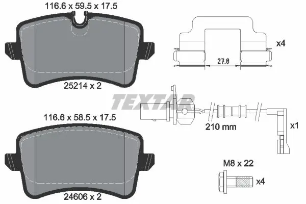 Handler.Part Brake pad set, disc brake TEXTAR 2521413 1