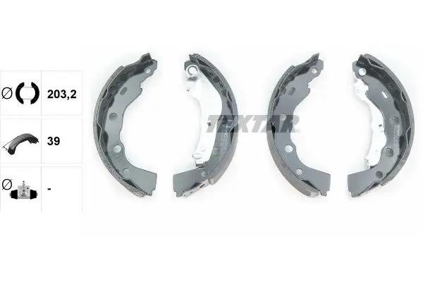 Handler.Part Brake shoe set TEXTAR 91056400 2