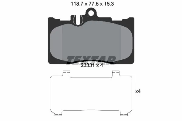 Handler.Part Brake pad set, disc brake TEXTAR 2333102 1