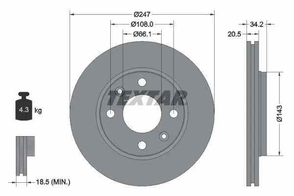 Handler.Part Accessory kit, disc brake pads TEXTAR 82517500 1