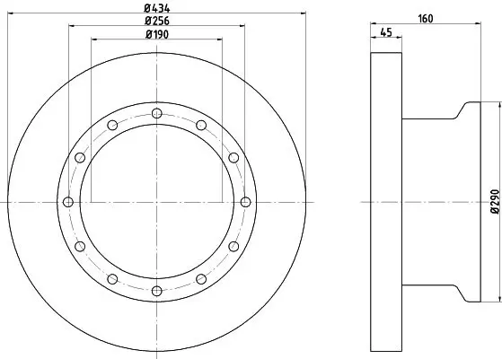 Handler.Part Brake disc TEXTAR 93105100 1