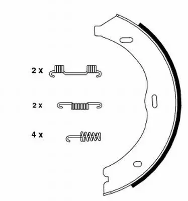 Handler.Part Brake shoe set, parking brake TEXTAR 91061900 1