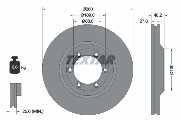 Handler.Part Brake disc TEXTAR 92174803 1