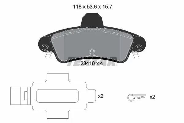 Handler.Part Brake pad set, disc brake TEXTAR 2341007 1