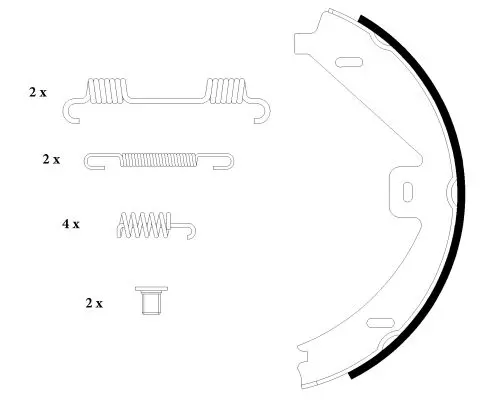 Handler.Part Brake shoe set, parking brake TEXTAR 91069100 1